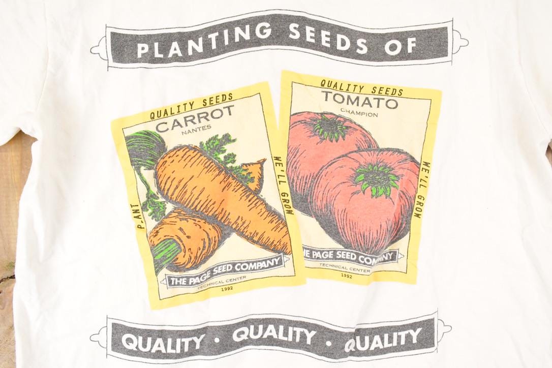 Vintage 1990s Carrot Seeds Souvenir Travel T-Shirt Men's M