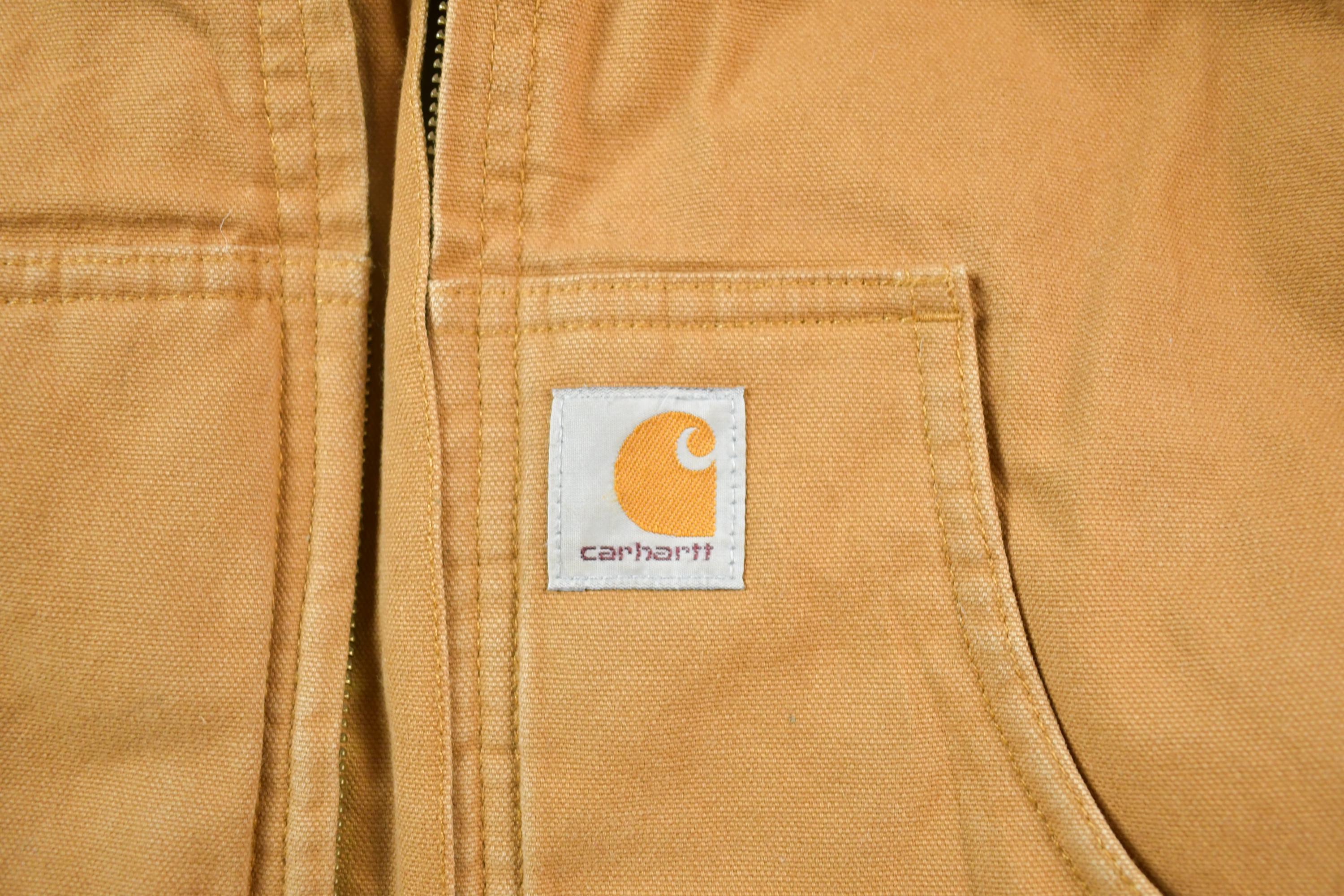 Vintage 1990s Distressed Carhartt Youth Chore Jacket Made In USA