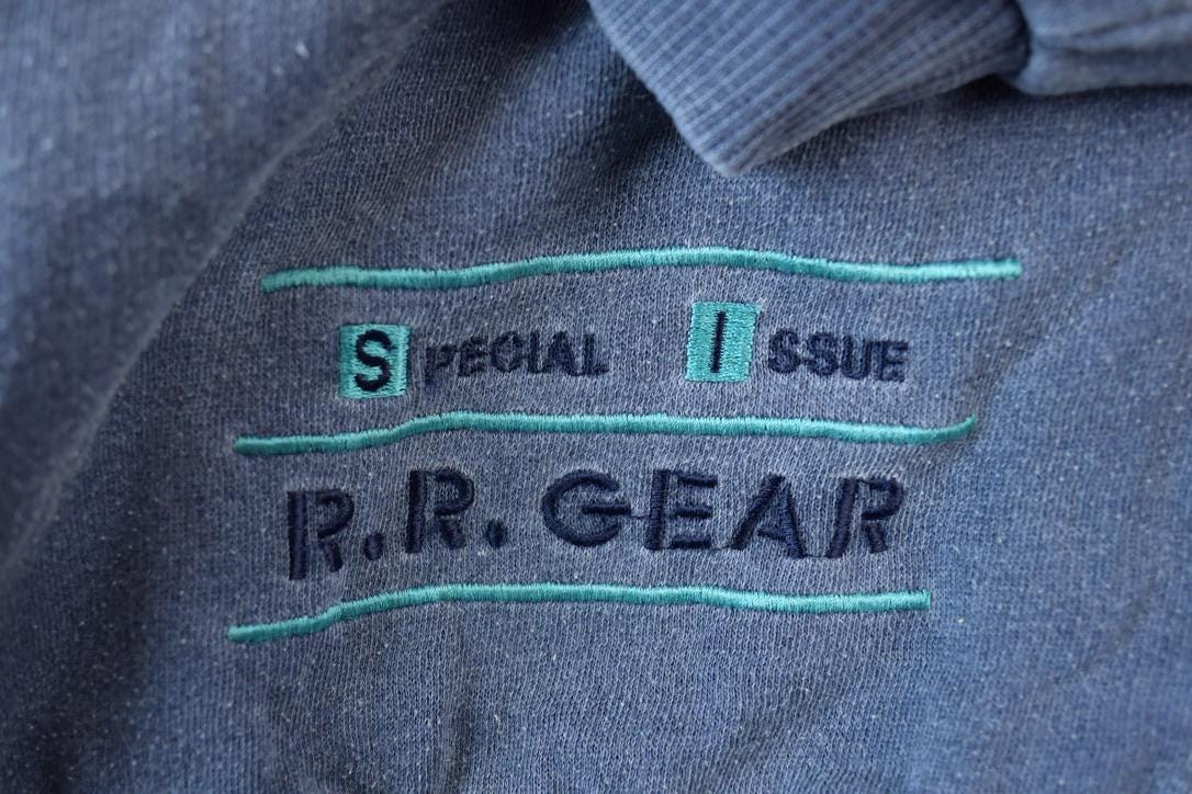 Vintage 1990s Randy River Heavy Cotton Quarter Zip Mock Neck Sweatshirt