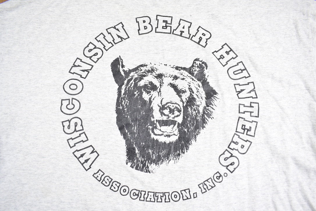 Vintage 1990s Wisconsin Bear Hunting Association Souvenir T Shirt