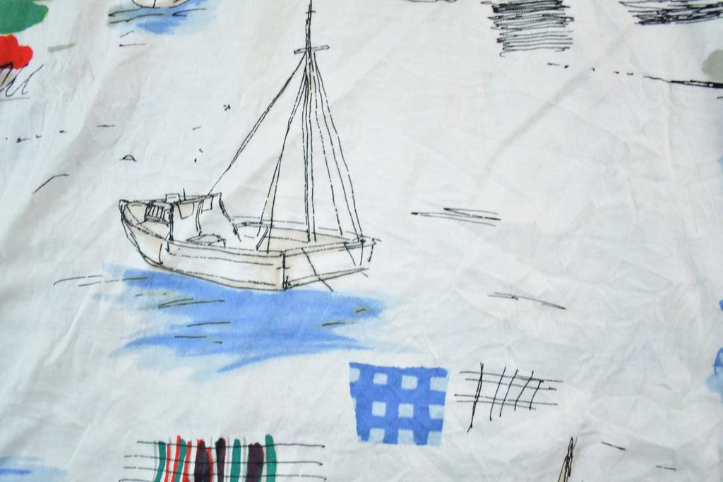 Vintage 1990s Sailboat Countess Mara Button Up Polo Style Shirt