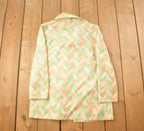 Vintage 1970s Buttonless Abstract Pattern Shirt