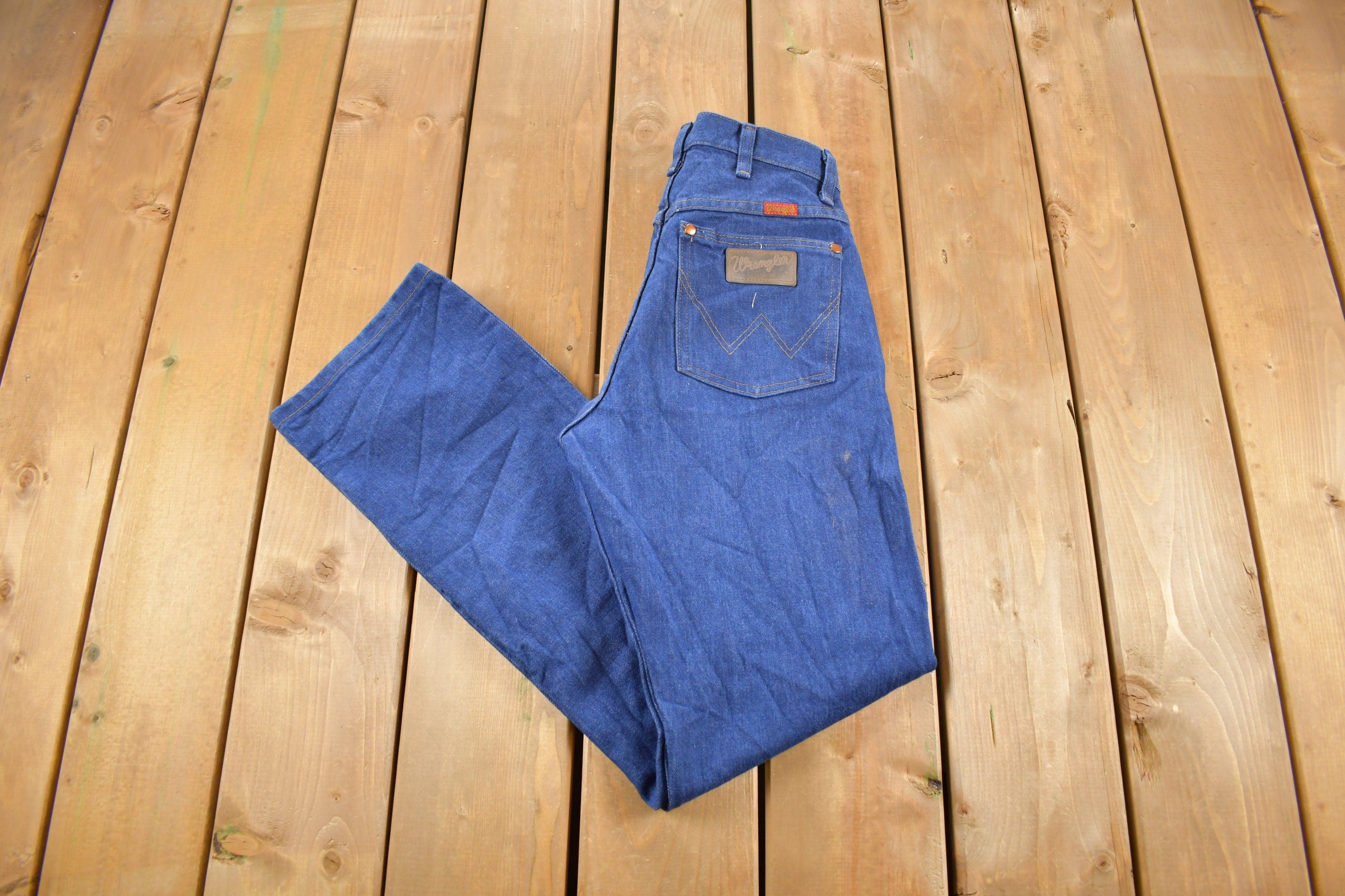 Vintage 1970s Wrangler Western Style Denim Jeans Size 26 x 30