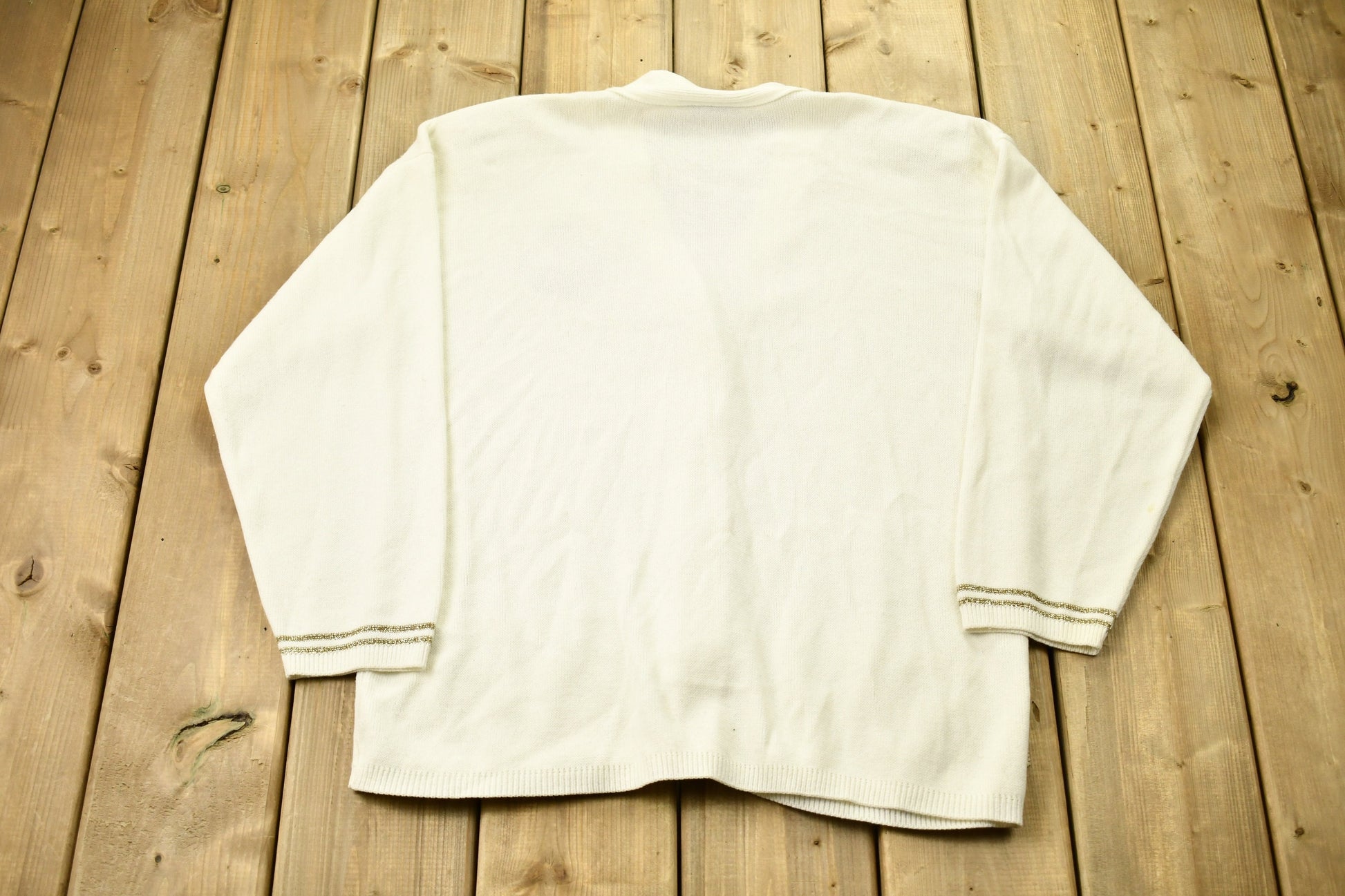 Vintage 1990s Bay Point Thread Knit Cardigan /