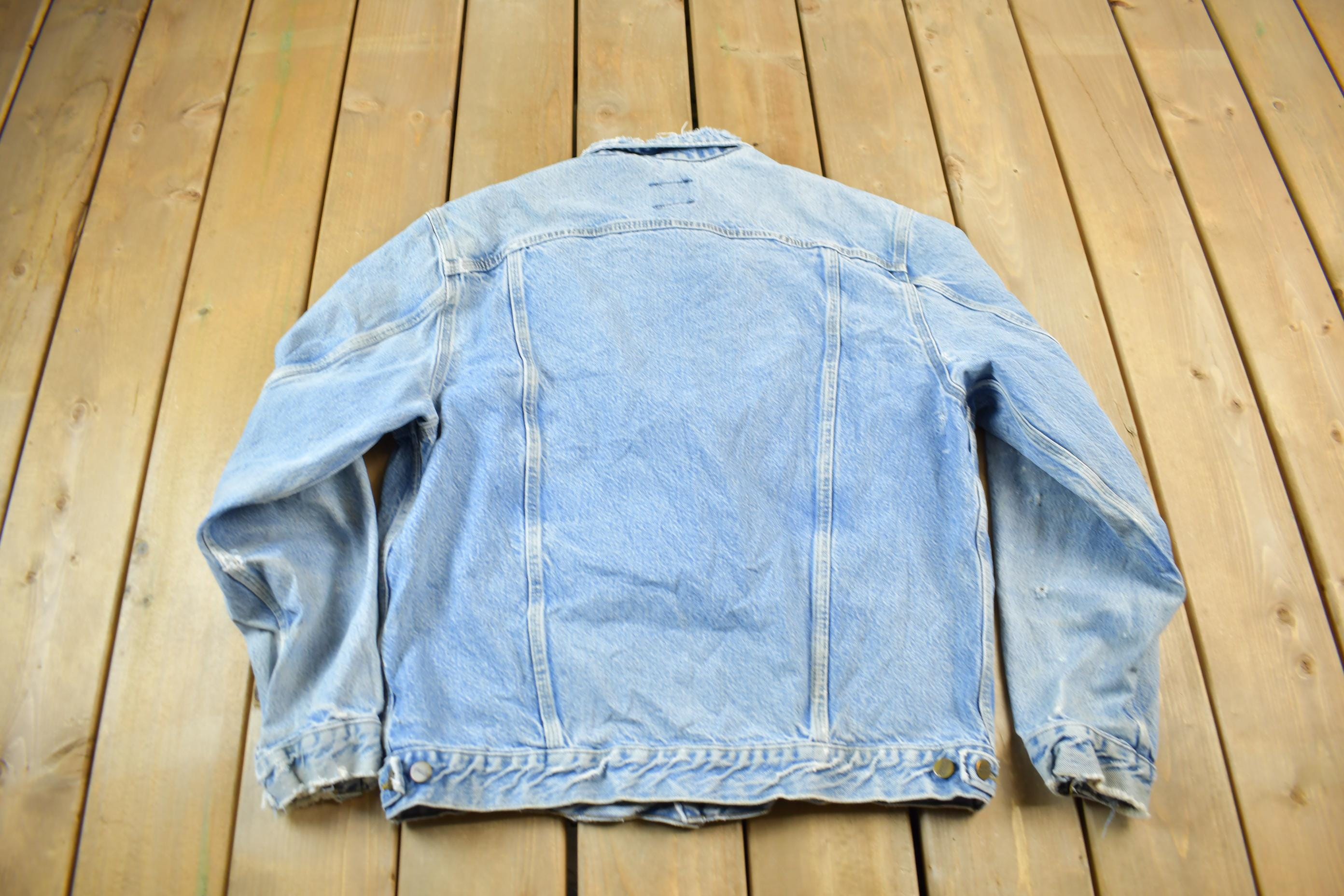 Vintage 1990s Carhartt Light Wash Jean Jacket
