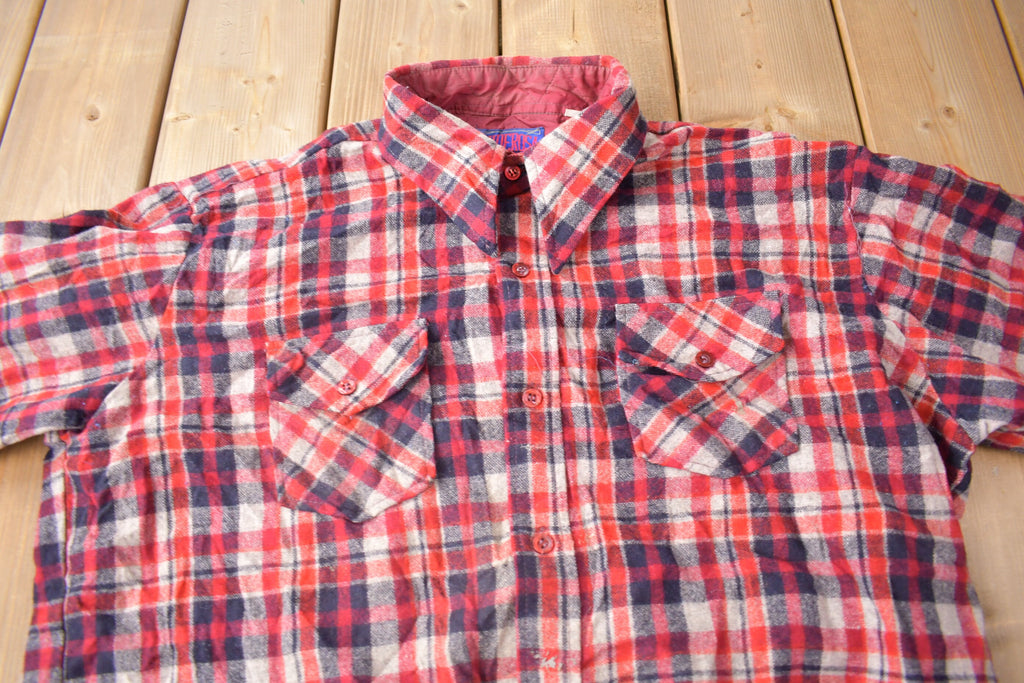 Vintage 1990s Ponderosa Plaid Flannel Button Up Shirt