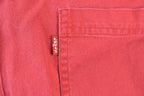 Vintage 1990s Levis Red Denum Button Up Shirt