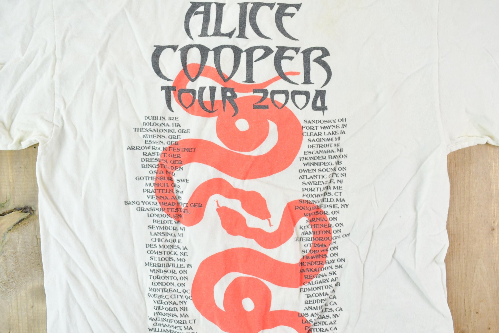 Vintage 2004 Alice Cooper Tour Promo Band T-Shirt Men's M