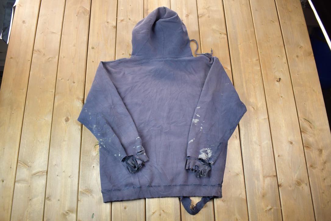 Vintage 1990s Blind Skateboards Distressed Graphic Hoodie / 90s Hoodie / Vintage Sweater / Color Block /