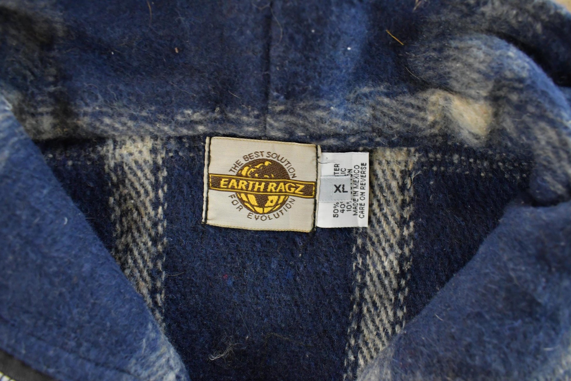 Vintage 1990's Earth Ragz Knit Baja Sweater Men's XL / Vintage 90s Boho Hippie Sweater / Outdoor / Stoner Pullover Sweatshirt