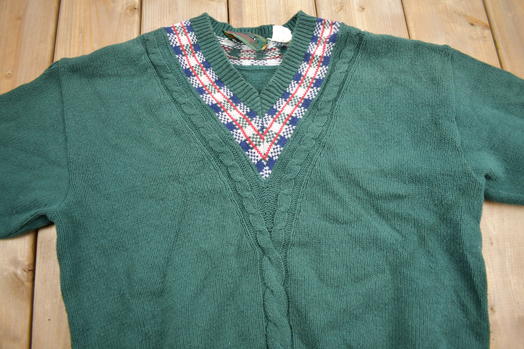 Vintage 1990s Northern Reflections Knit V-Neck Sweater