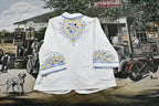 Vintage 1980s Bob Mackie Wearable Art Full Zip Light Coat