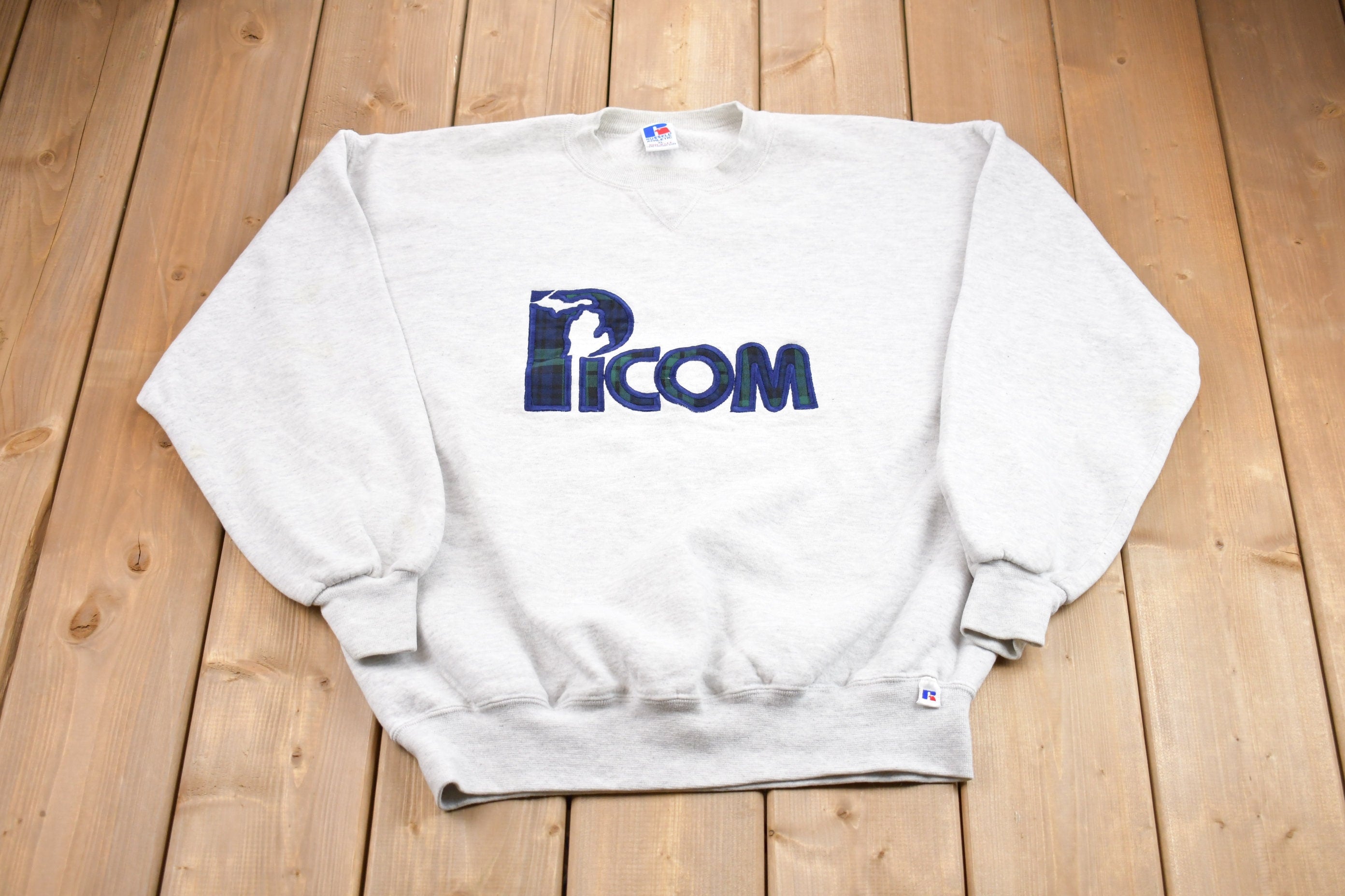 Vintage 1990s Picom Made In USA Russell Athletics Crewneck Sweatshirt