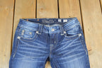 Vintage Y2K Miss Me Bedazzled Low Rise Jeans Size 26x31