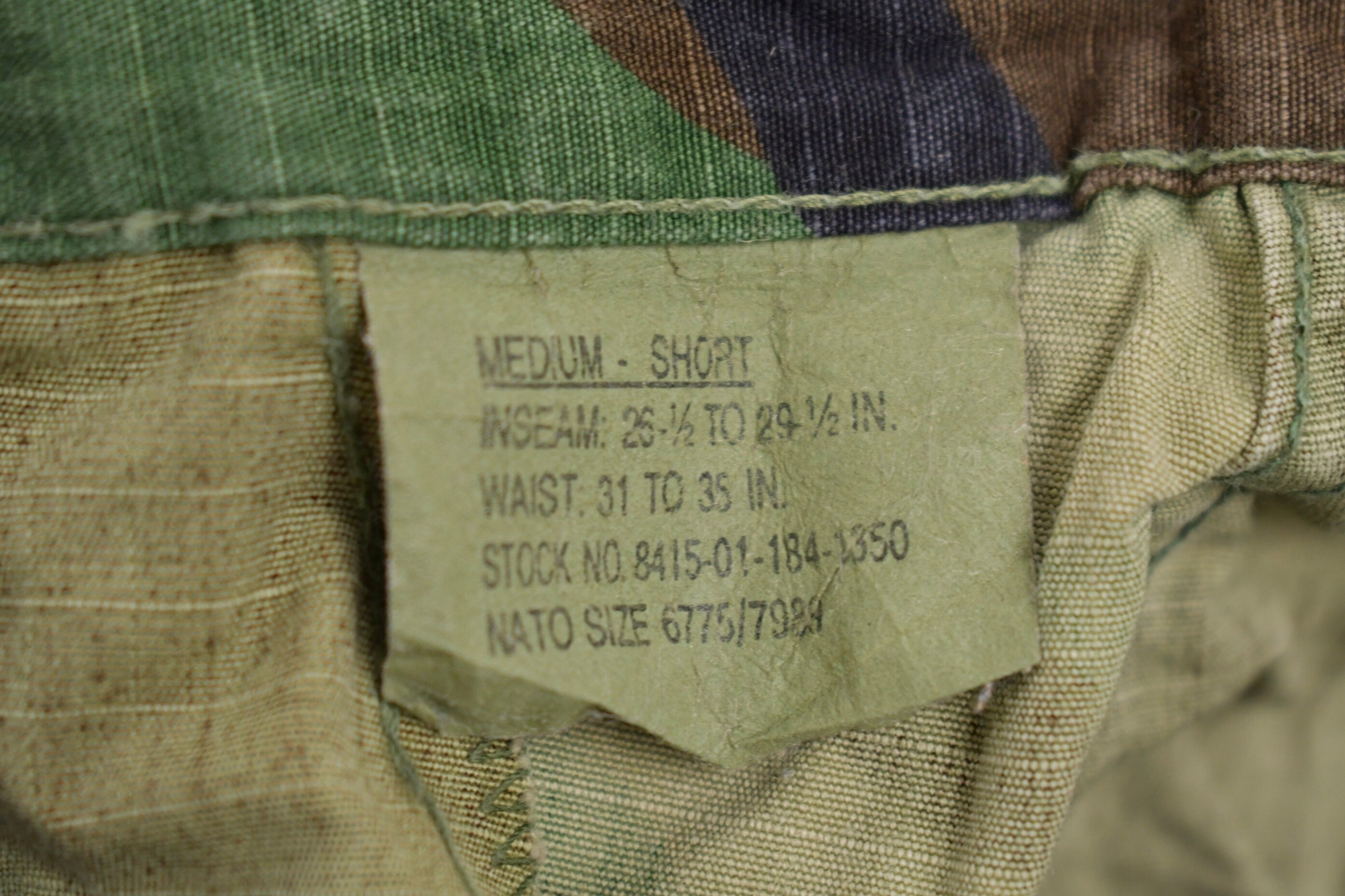 Vintage 2001 Army Woodland Camouflage Cargo Pants Size 26.5 - 29.5 - 27.5 x 29.5