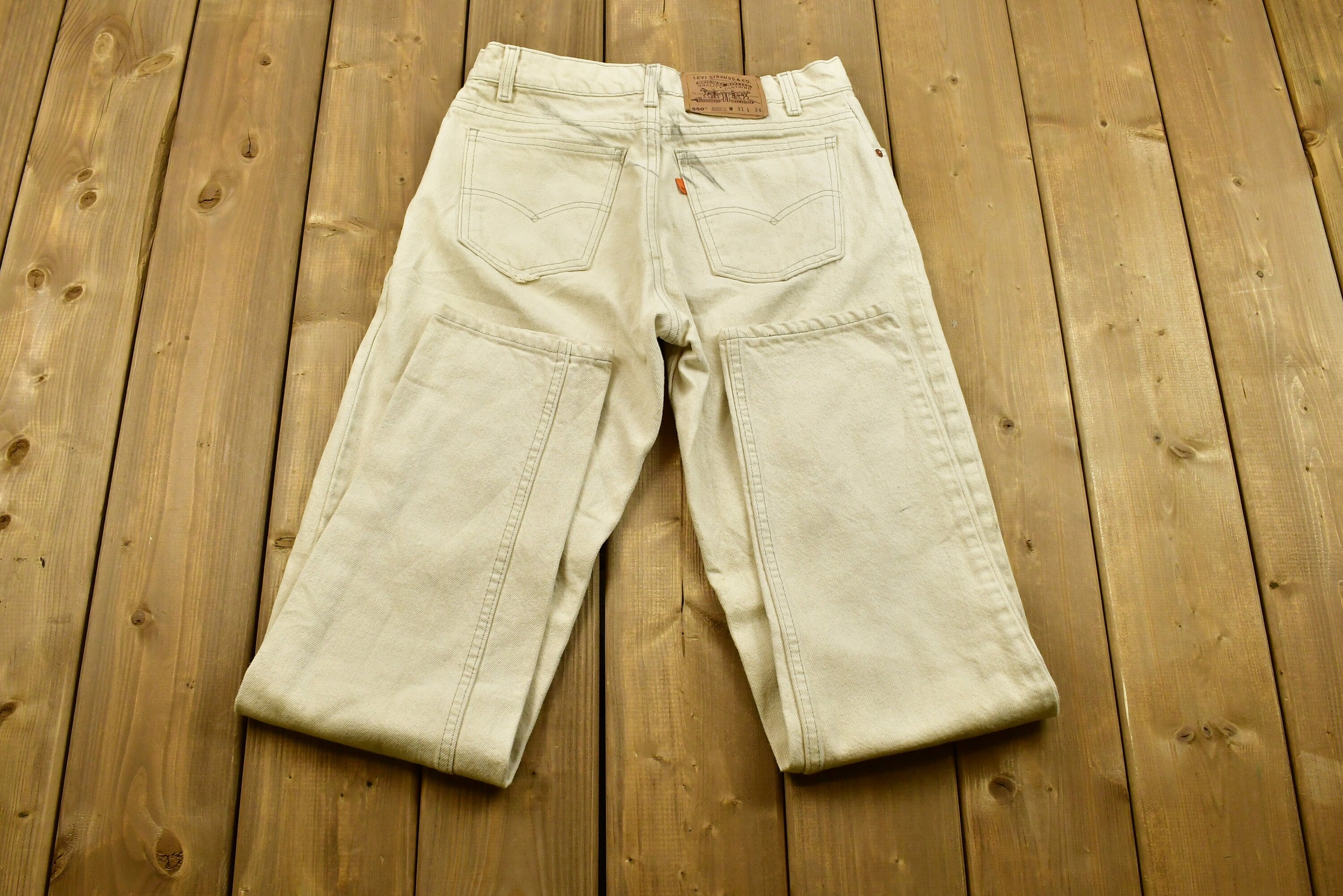 Vintage 90's Levi's 550 Orange Tab Jeans Size 31 x 34