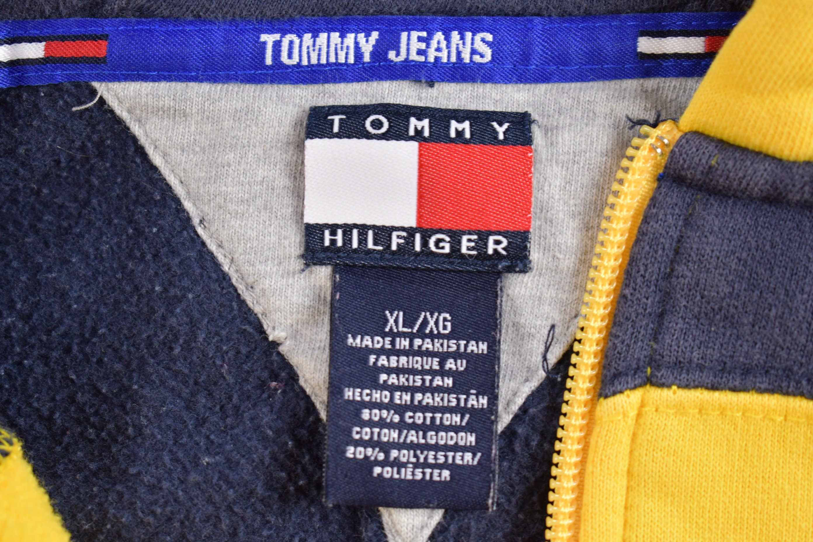 Vintage 1990s Tommy Hilfiger Zip Up Hoodie