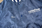 Vintage 1990s Goodyear Aero Space Snap Button Satin Jacket Made In USA