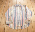 Vintage 1980s Wrangler Cowboy Cut Striped Button Up Shirt