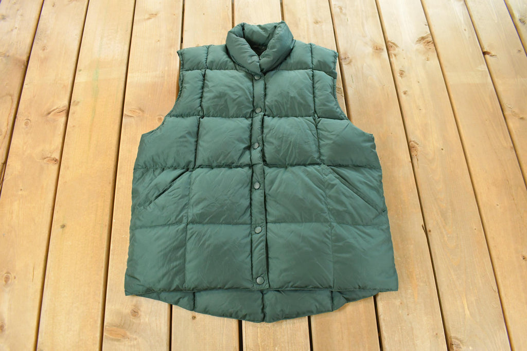 Vintage 1990s Lands' End Down Puffer Vest Jacket Women's M