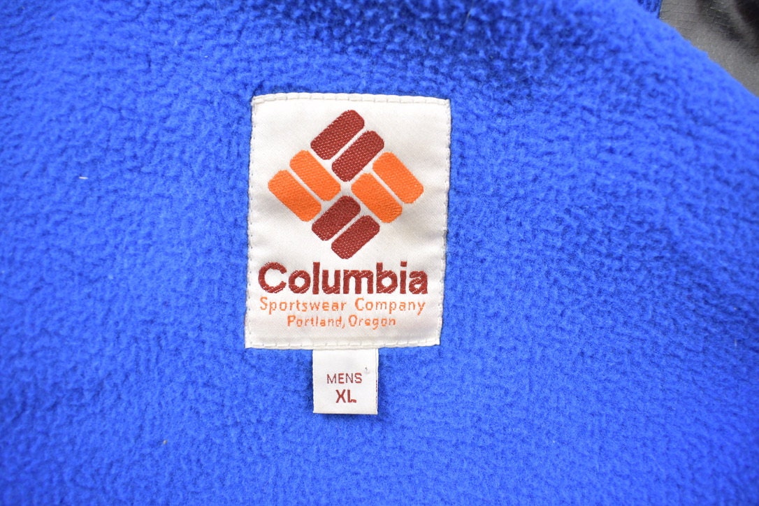 Vintage 1980s Columbia Sportswear Fleece Lined Black Satin Bomber Jacket