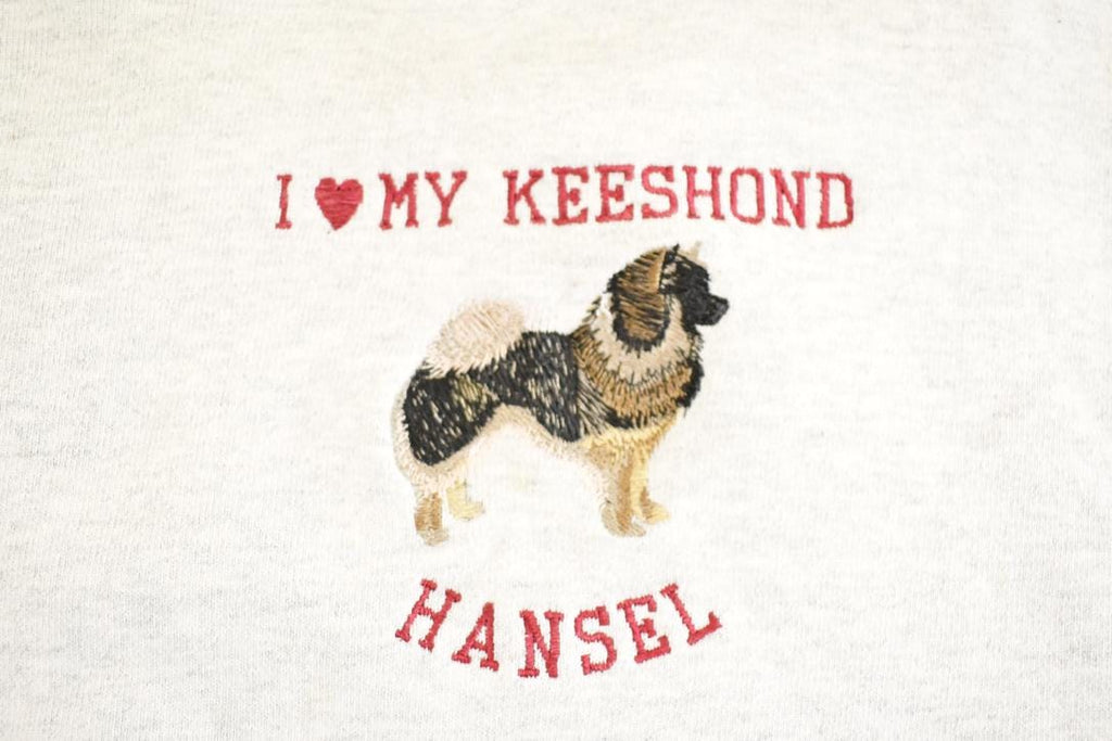 Vintage 1990s Keeshond Dog Heavyweight Souvenir Crewneck Sweatshirt Mens M / 90s Crewneck / Travel Vacation Sweater