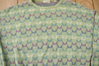 Vintage 1980s Harry Rosen Abstract Knit Crewneck Sweater Made In Italy