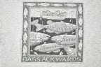 Vintage 1988 Bass Ackwards Fish Ray Troll Graphic T-Shirt