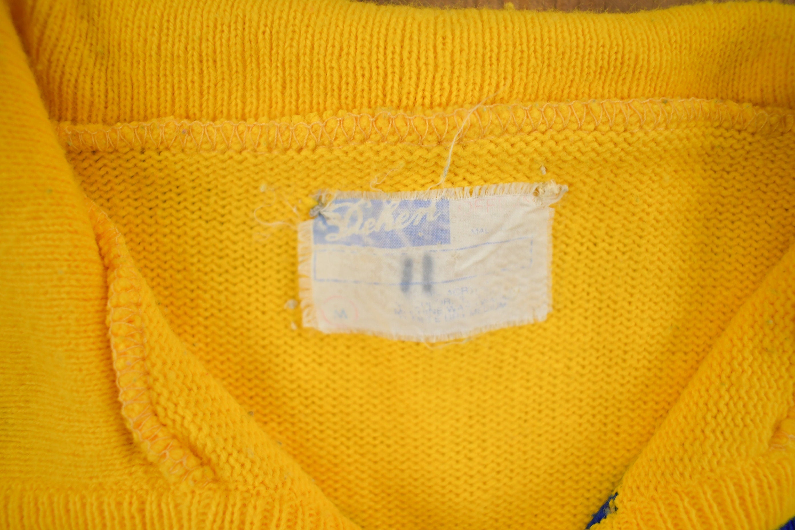 Vintage 1960s SBS Collegiate Knit Sweater True Vintage  Cheerleader Sweater  Made In USA  Embroidered