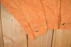 Vintage 1960s Male Burnt Orange Shacket Button Up