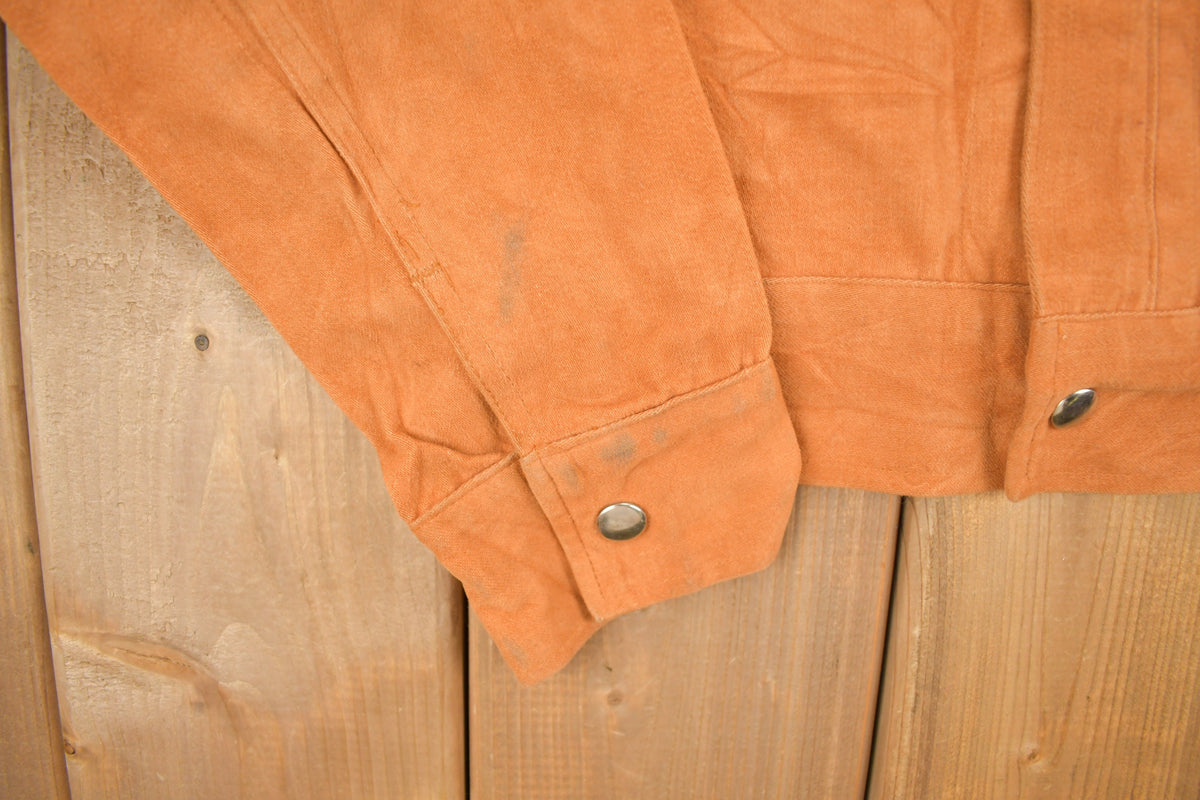 Vintage 1960s Male Burnt Orange Shacket Button Up