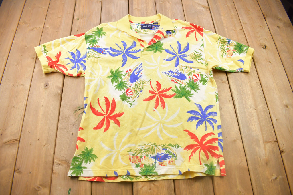 Vintage 1990s Gant Floral Collared Button Up Shirt