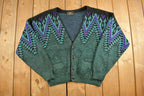 Vintage 1990s Sears Abstract Cardigan Sweater