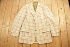 Vintage 1990s Plaid Button Up Blazer Jacket