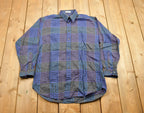Vintage 1990s Harry Rosen Button Up Plaid Shirt