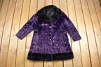 Vintage 1970s Purple Crushed Velvet Coat by Glenoit