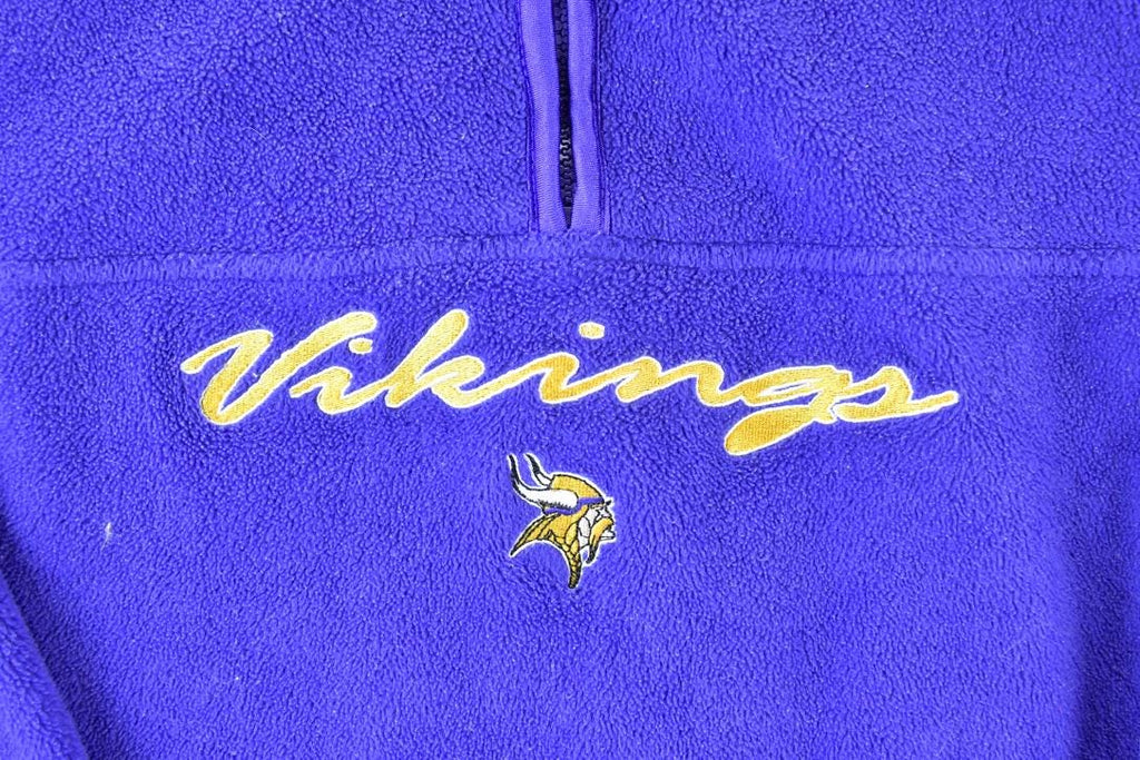 Vintage 1990s Minnesota Vikings Fleece NFL Sweater / Outdoorsman / 90s Sweater / Streetwear / Hiking / Fleece Zip up