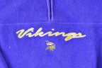 Vintage 1990s Minnesota Vikings Fleece NFL Sweater / Outdoorsman / 90s Sweater / Streetwear / Hiking / Fleece Zip up