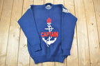 Vintage 1990s Stef Ganderton Captain Hand Knit Crewneck Sweater