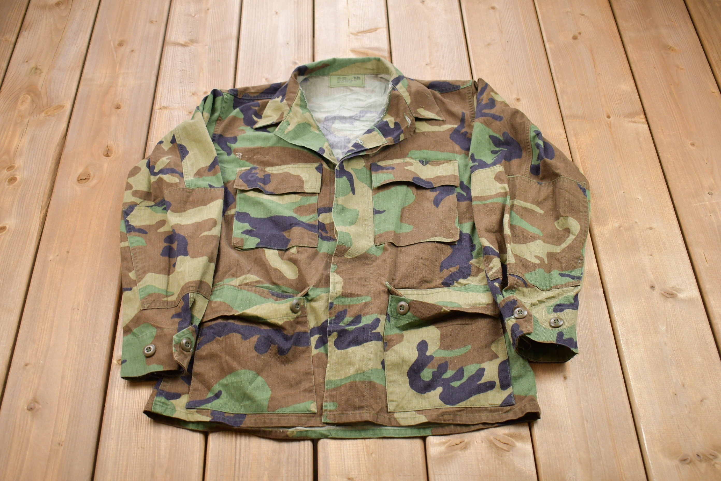Vintage 2001 Military Camo Field Jacket