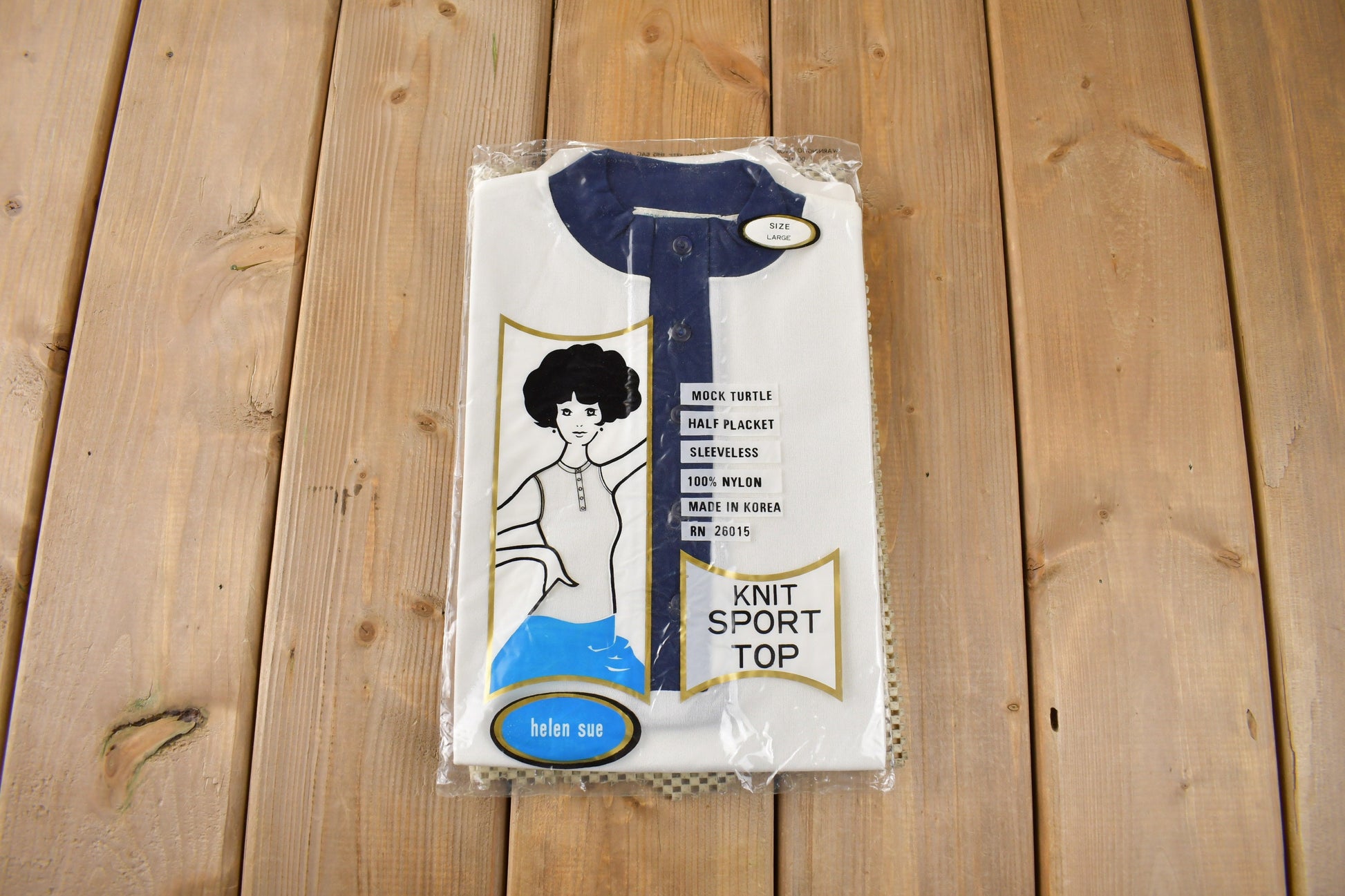 True Vintage 1960s Deadstock Helen Sue Sleeveless Nylon Blouse Knit Sport Top