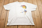 Vintage 1990s Bahamas Parrot Bird Theme Graphic T-Shirt