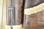 Vintage 1980s Douglas Authentic Shearling Bomber Aviation Jacket