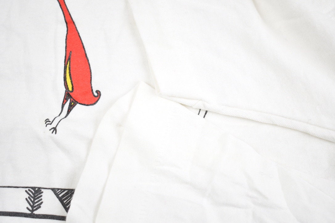 Vintage 1990s Red Crane Graphic T-Shirt