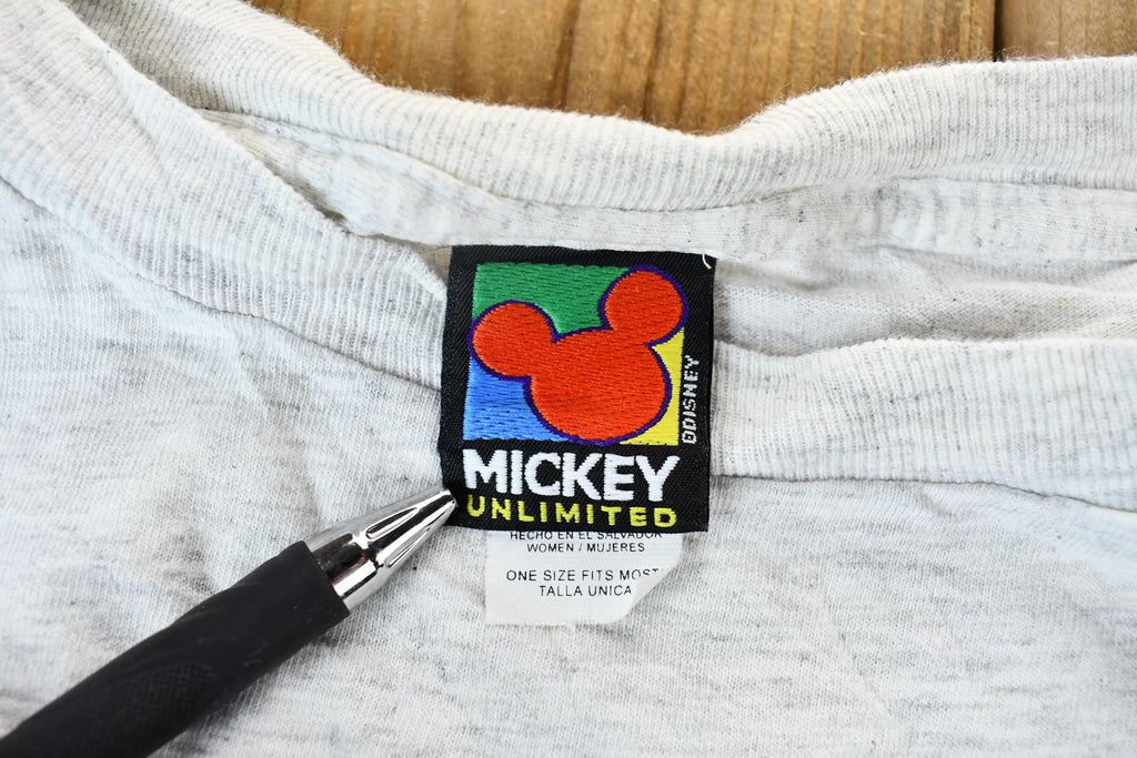 Vintage 1990s Mickey's Bedtime Basics Oversized Pajamas Mickey Mouse Graphic T-Shirt
