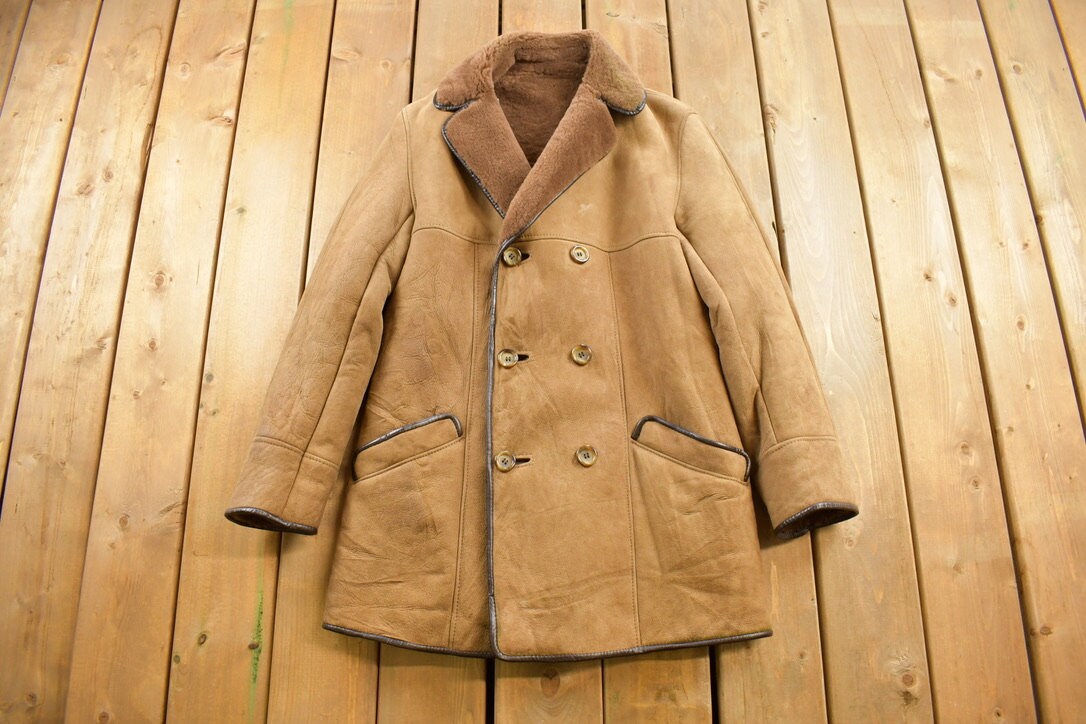 Vintage 1980s Tanns Of Taunton Lambskin Fur Lined Jacket