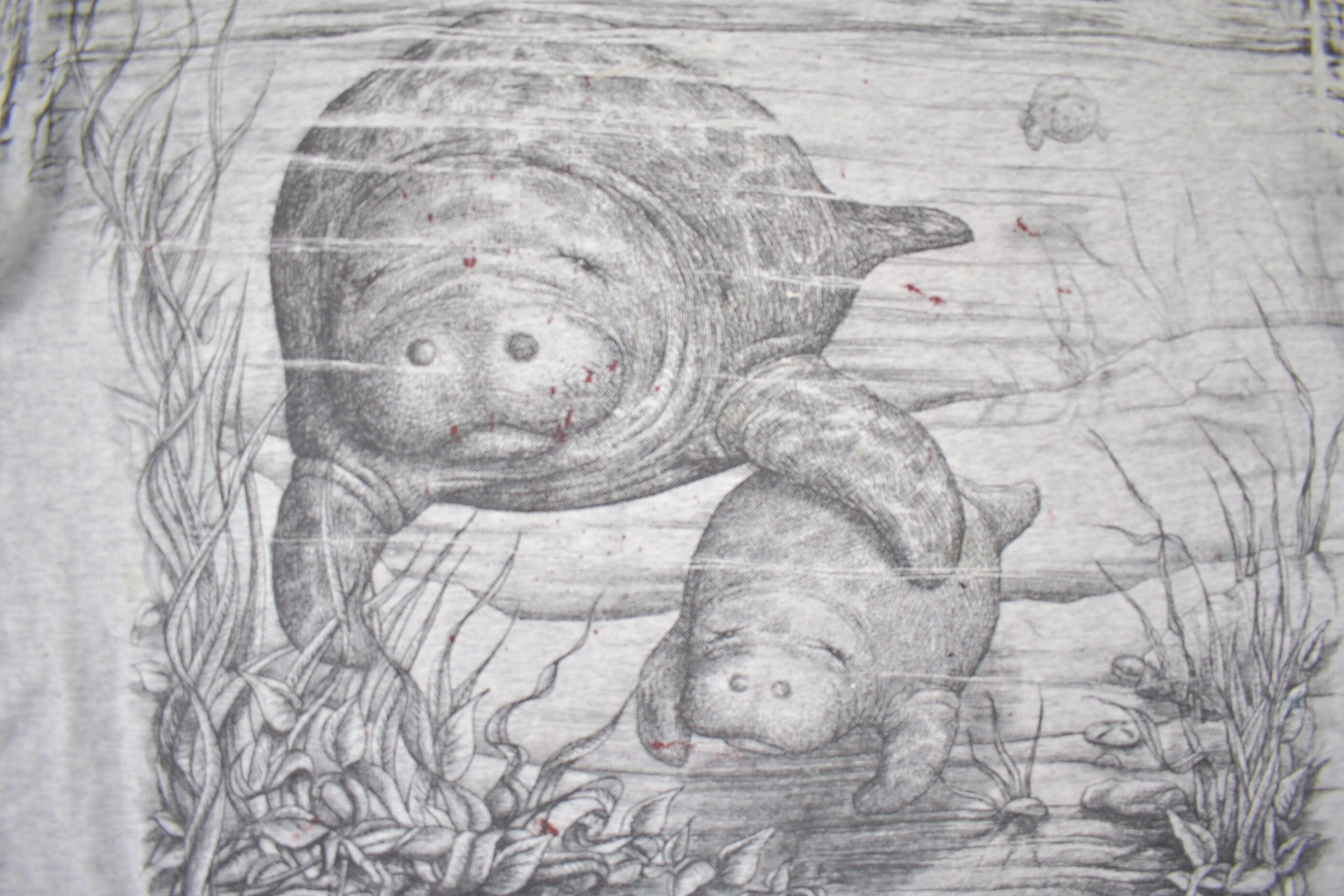 Vintage 1990s Manatee All Over Print T-Shirt