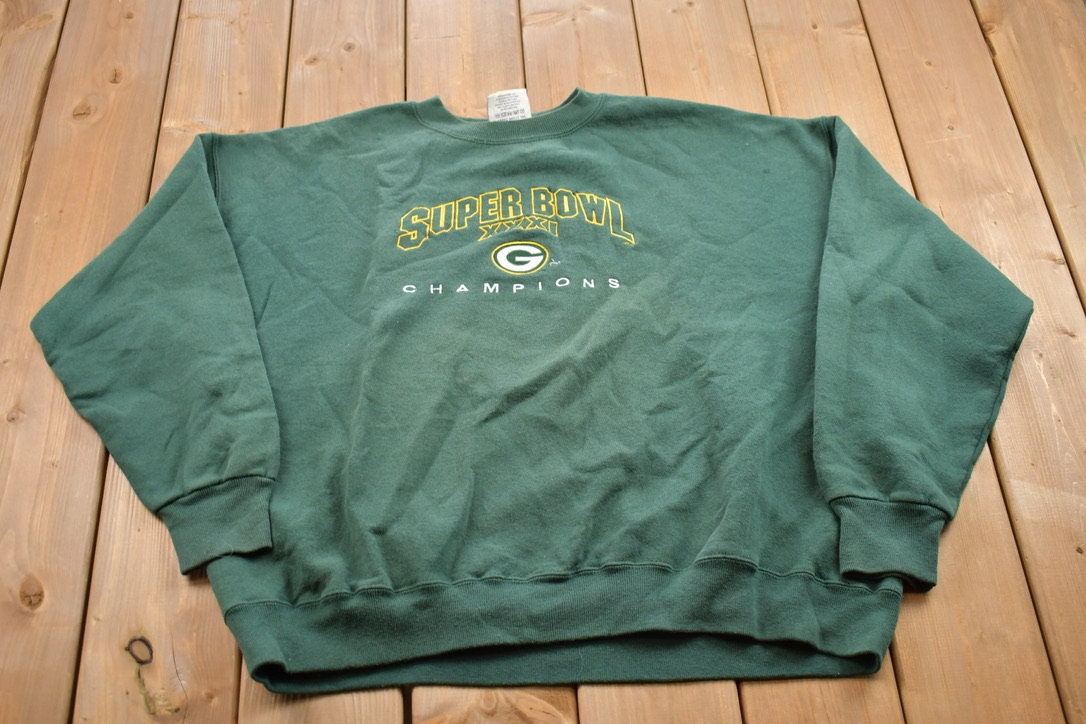 Vintage 1997 Super Bowl XXXI Green Bay Packers Champion NFL Crewneck Sweatshirt