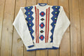 Vintage 1990s Liz Wear Heavy Cotton Christmas Knit Crewneck Sweater