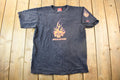 Vintage 1990s JNCO Jeans Skull Flame Graphic T Shirt